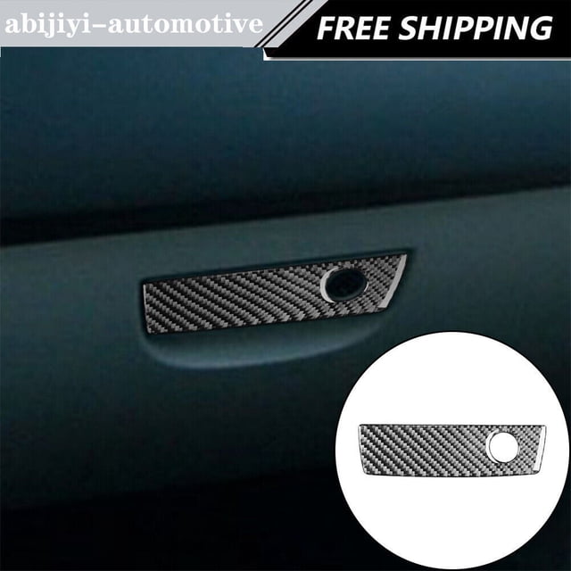 Real Bright Soft Car Interior Carbon Fiber Sticker DecorationFor Chrysler 300 300C Carbon Fiber Interior Glove Box Handle Cover 2005-07Auto Car Protection Interior Accessories