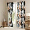 thumbnail image 3 of Manfei Abstract Geometric Curtains Pack of 2 (42x84 Each), Black Brown Watercolor Curtains Blackout, Modern Stripe Omnre Bedroom Curtains, Curtains and Drapes Home Decor, 3 of 6