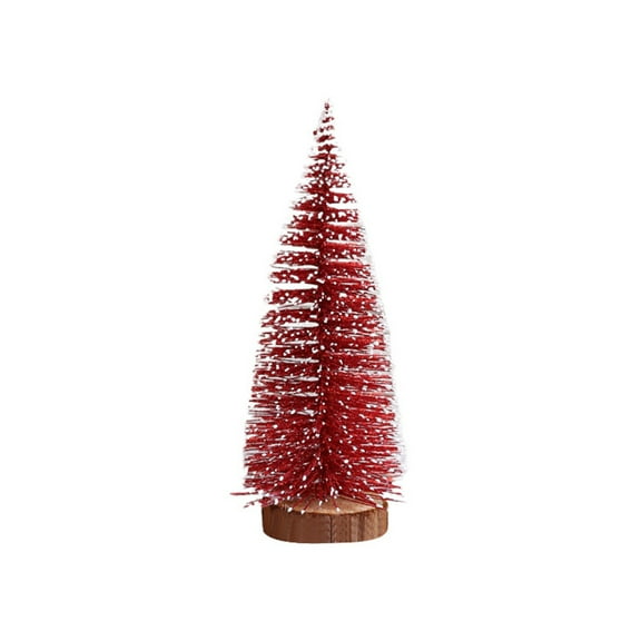 Red Mini Christmas Trees, 7.8 Inch Christmas Trees Ornaments, Small Red Tree Decorations, Christmas Tabletop Centerpiece Trees, Christmas Decor for Mantel, Desk, Shelf & Home