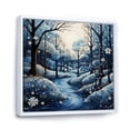 thumbnail image 2 of Designart "Snow Flowers Tree Beauty Pointillism II" Pointillism Floater Framed Canvas Print, 2 of 7
