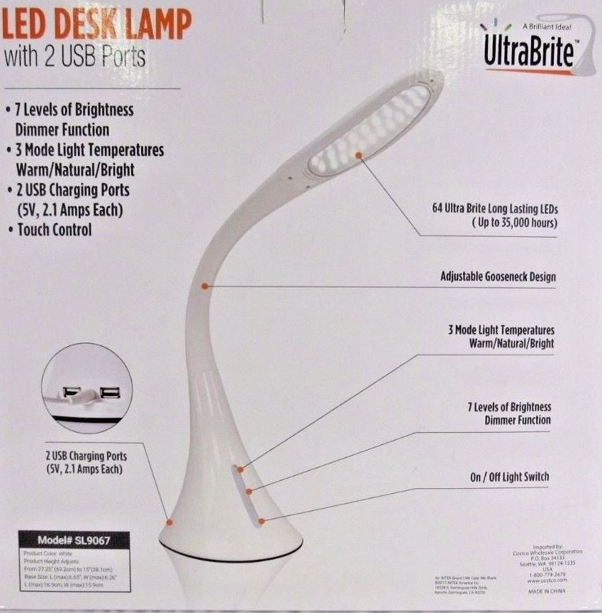 ultrabrite led desk lamp walmart