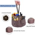 thumbnail image 3 of Bolsa De Almacenamiento De Herramientas Multifunción, Bolsa De Herramientas De Cubo Con Múltiples Bolsillos Y Cordón Lateral, Mango De Nailon (caqui), 3 of 5