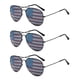 thumbnail image 1 of Paquete de 3 gafas a granel USA America - Gafas de sol de aviador con bandera estadounidense - Accesorio patriótico para el 4 de julio, 1 of 6