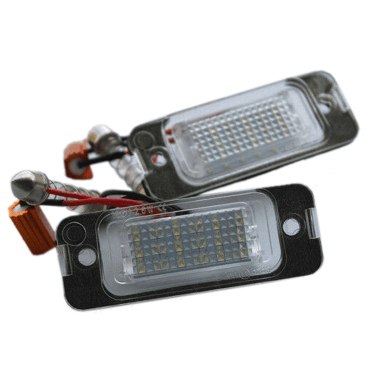 4X Car LED License Plate Light License Plate Light for W163 W164 X164 ML,4 x License plate light,Black & white