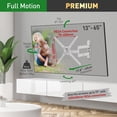 thumbnail image 2 of White TV Wall Mount,13-65 inch Full Motion Articulating - 4 Movement Flat/Curved Screen Bracket, Holds up to 88 lbs, Patented, Lifetime Limited Warranty, UL Listed, Fits LED OLED LCD, 2 of 6