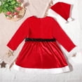 thumbnail image 4 of FhsagQ Robe pour Filles Robe de Noël pour Enfants Performance de Noël Boîtes de Noël Écoles Festivals Scènes Fêtes Performance Ensemble 2 Pcs Robes de Pâques pour Filles 12-14 Chic Rouge 2-3 Ans, 4 of 7