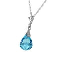 thumbnail image 2 of Galaxy Gold 14K White Gold 2.5 Carat Blue Topaz Pendant Necklace - December Birthstone - Communication & Serenity - 16" to 24" - Fine Jewelry for Women, 2 of 2
