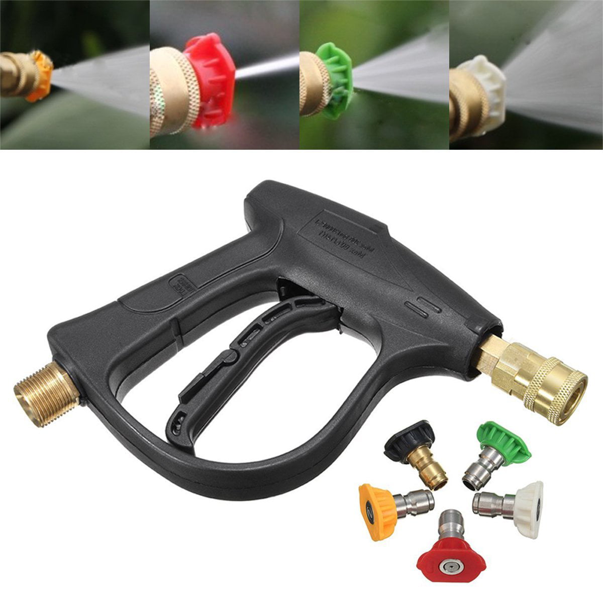Dropship 1/4in High Pressure Car Washer Sprayer 3000PSI Pressure Washer Gun  Car Foam Sprayer With Jet Wand 5 Nozzle Tips M22-14 Connector to Sell  Online at a Lower Price