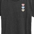 thumbnail image 3 of Instant Message - Gingham Hearts - Women's Short Sleeve Graphic T-Shirt, 3 of 6