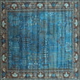 thumbnail image 1 of Ahgly Company Indoor Square Oriental Light Blue Traditional Area Rugs, 4' Square, 1 of 4