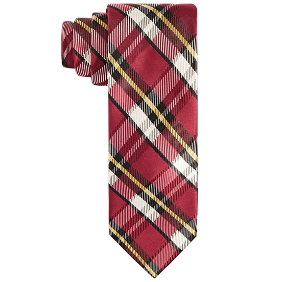 TAYION Mens Regular fit Tie Necktie One Size Red Kappa Alpha Plaid