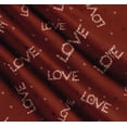 thumbnail image 3 of Soimoi Red Cotton Voile Fabric Triangle & Floral Love Text Printed Craft Fabric by the Yard 42 Inch Wide, 3 of 7