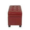 thumbnail image 2 of OSP Metro Storage Ottoman, Cream Faux Leather, 2 of 2