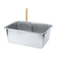thumbnail image 4 of Cajas de arena para gatos para interiores, orinal para gatos, inodoro portátil de acero inoxidable, caja de arena para gatos a prueba de salpicaduras, SG Yinane Bandeja de arena para gatos, 4 of 8