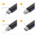 thumbnail image 4 of NEW 2X 5 In 1 USB 2.0 Type C/USB /Micro-USB/TF/SD Memory Card Reader OTG Adapter Mobile ,Black, 4 of 4