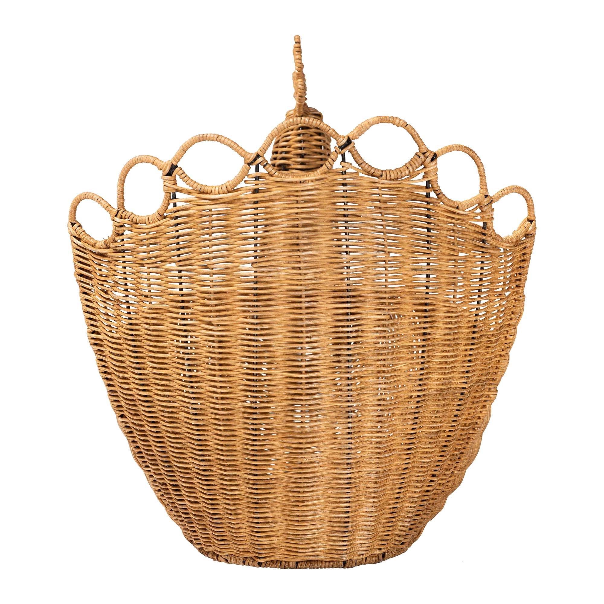 bali & pari Florabel Boho Storage Basket, Light Honey