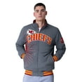 thumbnail image 3 of Men's G-III Extreme Red/Heather Gray Kansas City Chiefs Strong Arm Reversible Full-Zip Jacket, 3 of 4