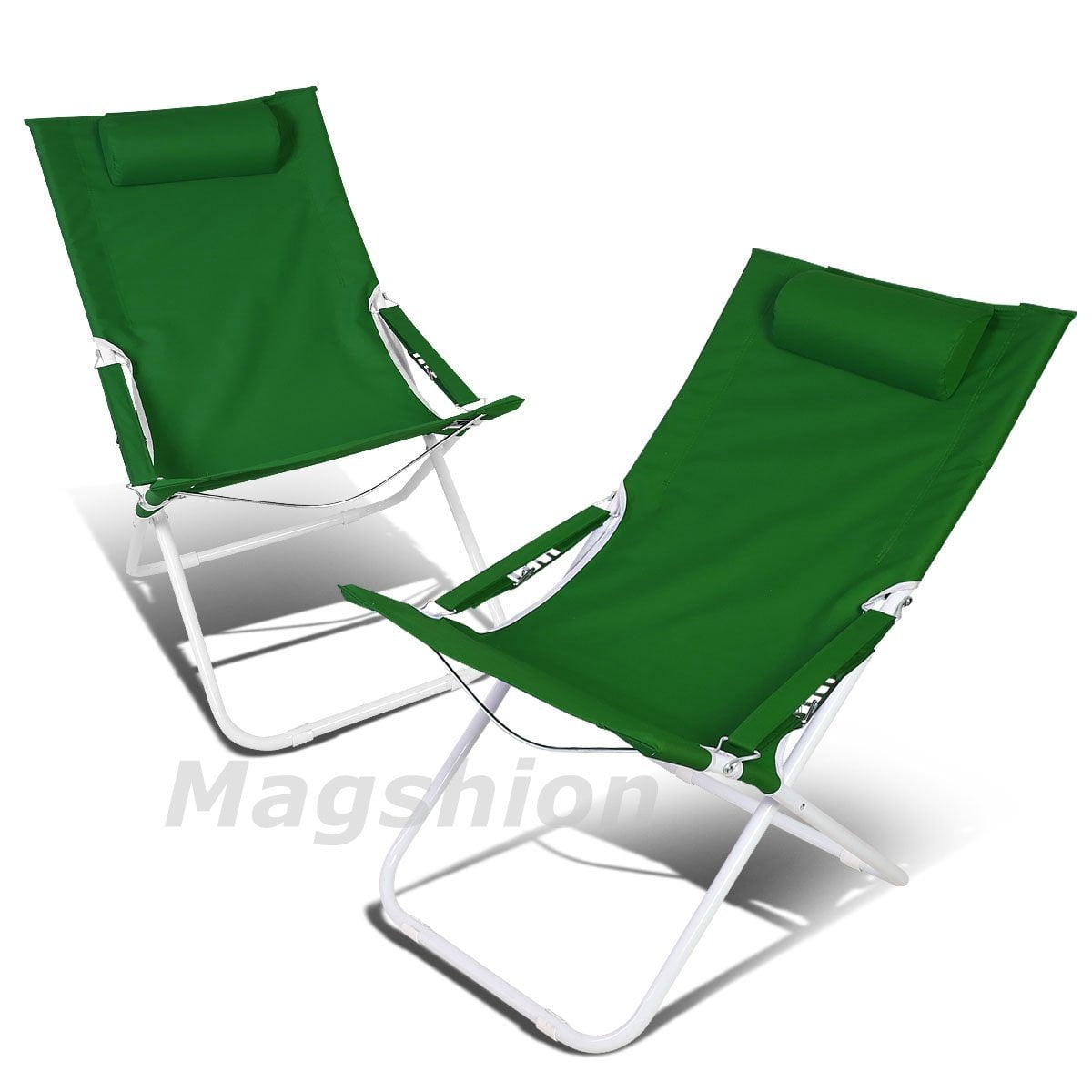 Magshion Deluxe 4 position Beach Camping Patio Outdoor Travel Recliners