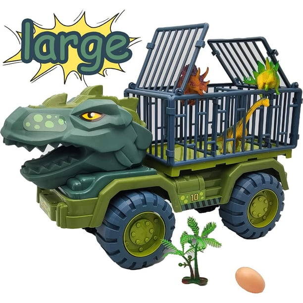 Grand camion de transport de dinosaures pour garçons et filles de