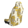 thumbnail image 2 of Wukai Cartoon Honey Pot Bee Sunflower Full Set Car Seat Covers with Soft Padding Universal Auto Front Seats Protector and Cushion Mat, 2 of 5