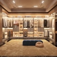 thumbnail image 2 of Homieasy 71'' - 110'' W Closet System with Wooden Drawers and Hanging Rods, Gray, 2 of 7