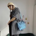 thumbnail image 5 of Bolso de mano de mezclilla para mujer, bolso bandolera para mujer, bolso de mano tipo mensajero, cartera, 1 pieza, 5 of 5