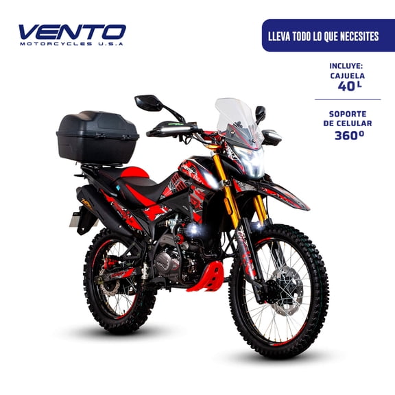 Motocicleta Doble Propósito Vento Crossmax 330 Rally TRX Negro 2027