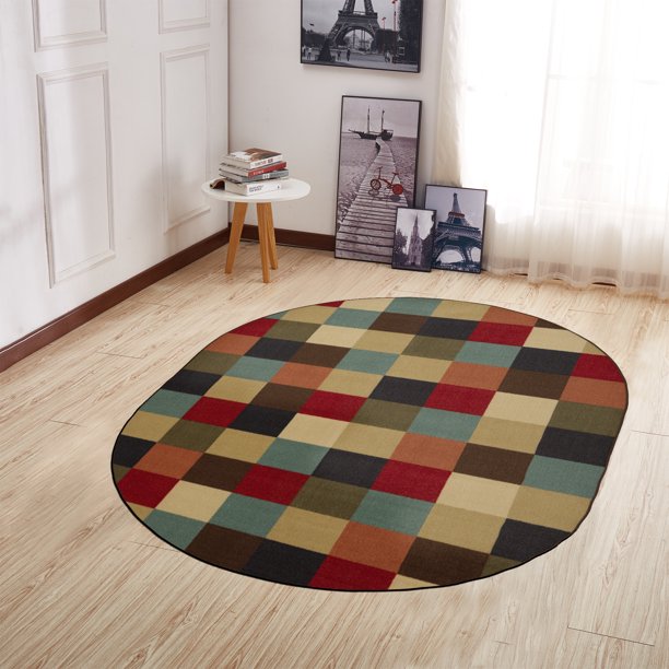 Ottomanson Ottohome Checkerboard Contemporary Modern,Traditional Area