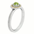 thumbnail image 3 of Bague Péridot en Argent Sterling & 14k Stackable Expressions en Argent Sterling Taille 6, 3 of 3