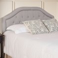 thumbnail image 1 of Tufted Button Linen Fabric Upholstered Full Size Headboard in Light grey, 1 of 5