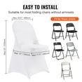 BENTISM 12 Pcs Stretch Spandex Chair Covers White Folding Chair Covers ...