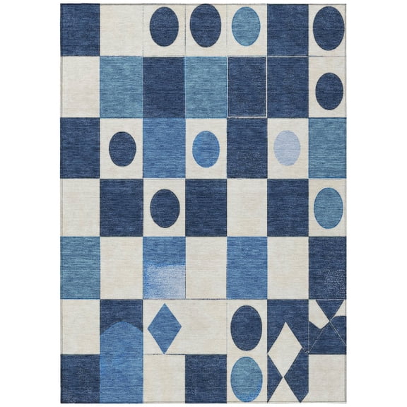 Dalyn Rugs Machine Washable Indoor/Outdoor Chantille ACN2181 Blue 2'6" x 3'10" Rug