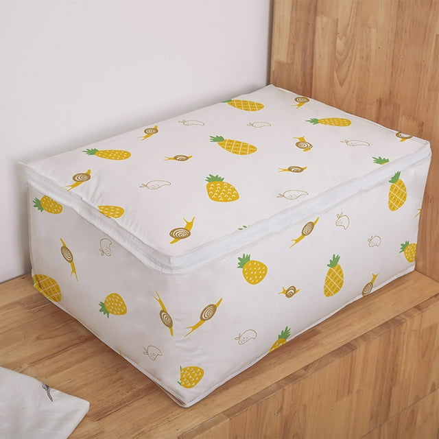 Fiudx Bolsa para Guardar Edredones, Gran Capacidad, Impermeable y a Prueba de Insectos, Organizador de Edredones y Ropa Pesada, Apilable para Dormitorio y Armario, 60 X 40 X 25 Cm, Material Ecológico