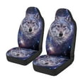 thumbnail image 4 of Pzuqiu Galaxy Wolf Car Front Seat Cover Soft Easy to Clean Car Seat Protector Front Seats Only All-Season Protection Fashion Automotive Interior Seat Covers Compatible with Cars SUV, 4 of 7