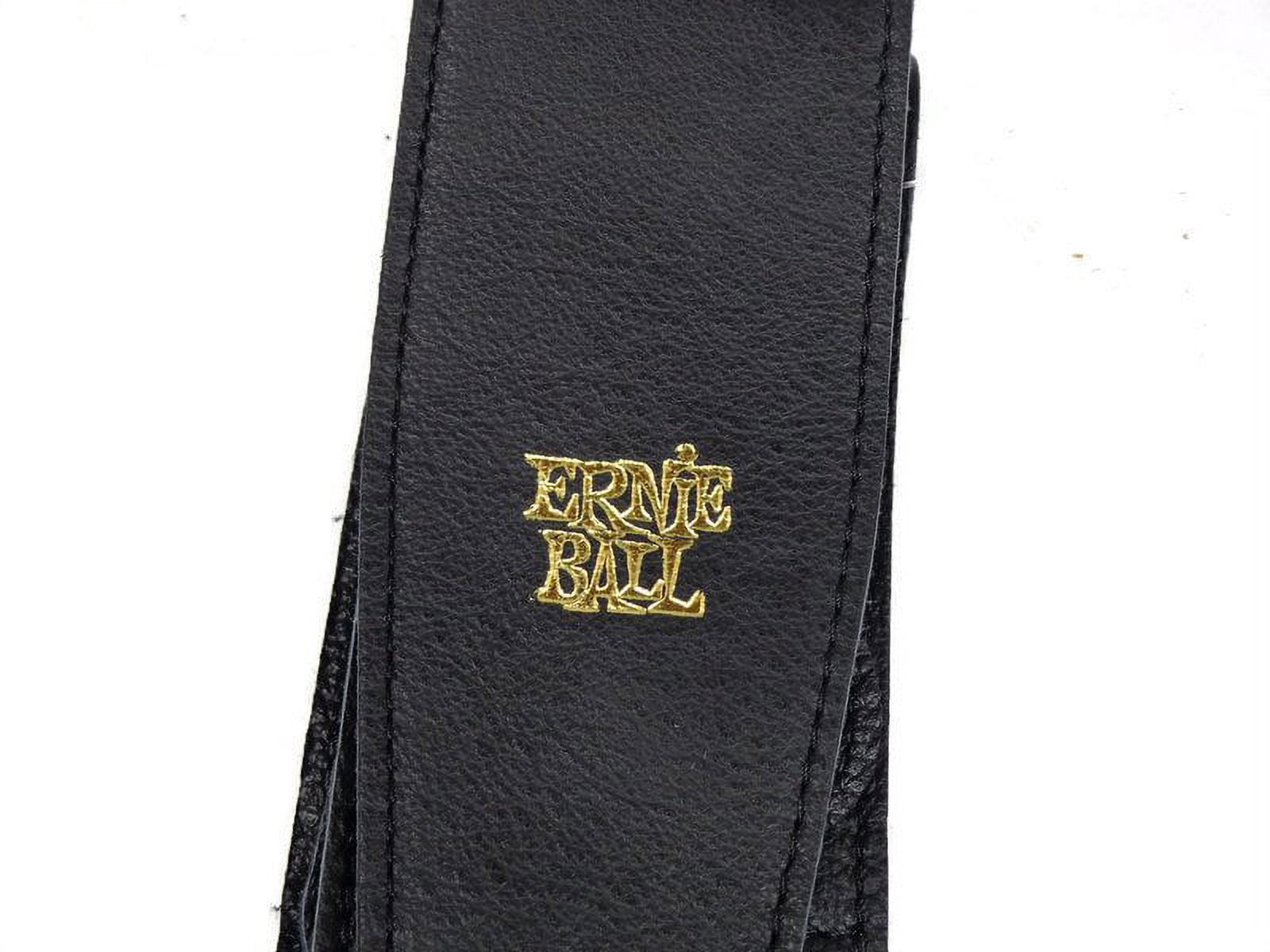 Ernie Ball Italian Leather w/Fur Padding 2.5" Strap Black