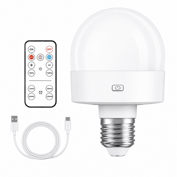MONTERA Rechargeable Battery Operated Light Bulbs W/Remote Wireless E26 Led Bulb 1800Mah Wireless Light Bulb