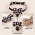 thumbnail image 3 of Pet Collar Bow Tie, Detachable Checkered Plaid Bowtie Accessory for Cat Collars, Cute Clothes for Small Dogs, Holiday Attire, Easter & Valentines Day Gifts for Pets Black Size:M, 3 of 6