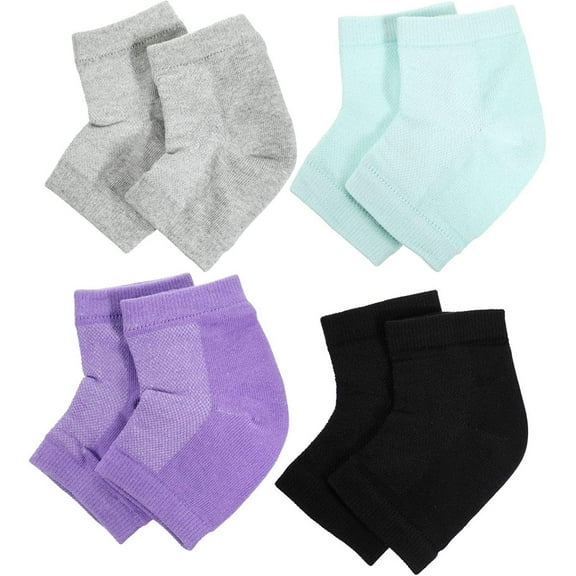 Womens Socks Moisturizing Socks Soft Ventilated Socks Open Toe Socks for Dry Hard Cracked Skin Day Night Care Foot Care Heel Softener 4 Pairs Calcetines Para Mujer