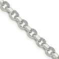 thumbnail image 1 of Diamond2Deal Collier Chaîne Rolo en Argent Sterling 925 4 mm Taille Diamant pour Femmes 16 Pouces, 1 of 5