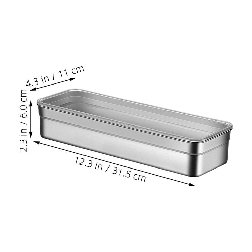 FRCOLOR  Cutlery Drawer Organizer Stainless Steel Utensil Holder Silver