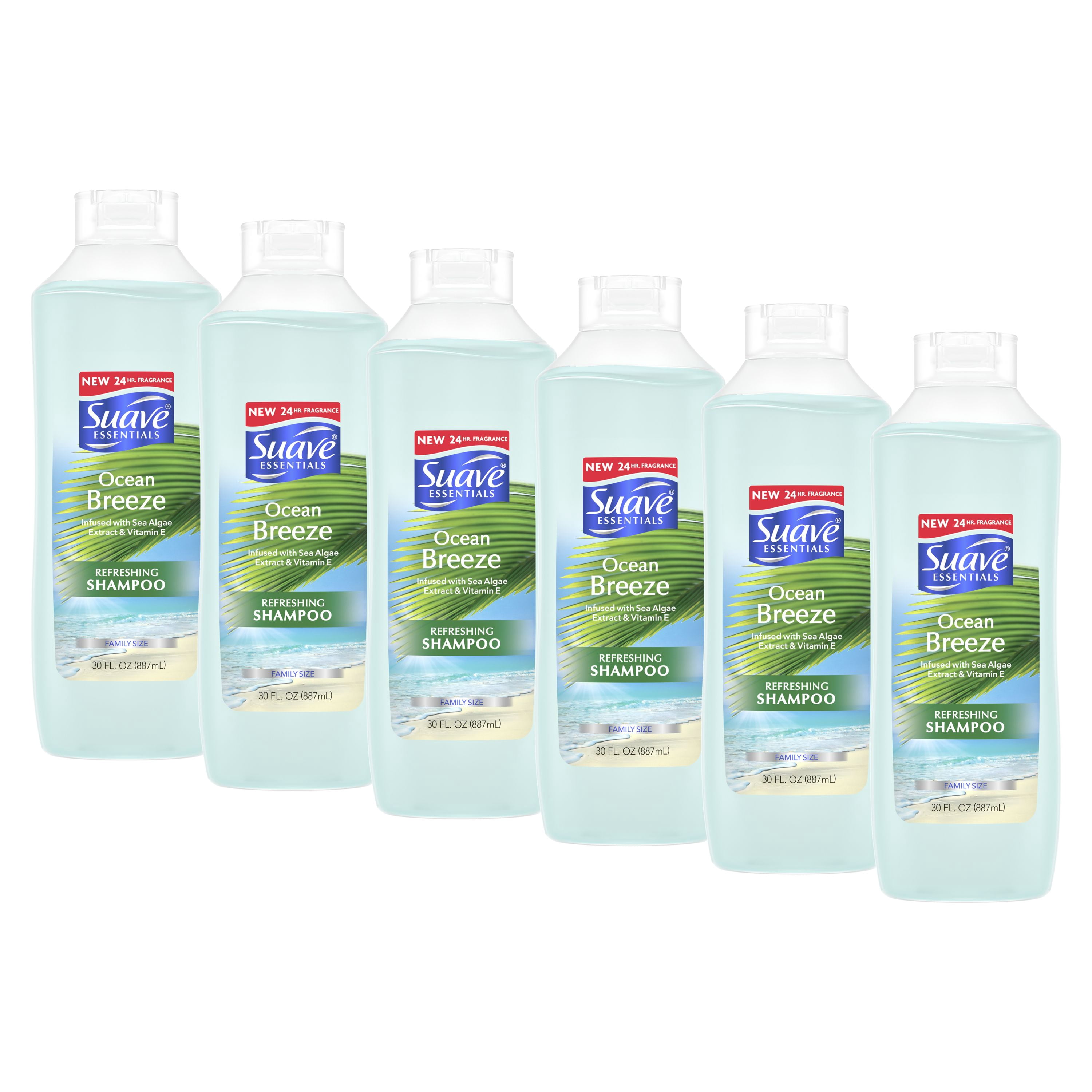 (6 count) Suave Ocean Breeze Moisturizing Shampoo for Dry Hair 30 oz