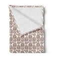 thumbnail image 2 of Brown Paisley Soft Flannel Fleece Throw Blanket, Vintage Fashion Themed Motifs Rhythmic Tribal Illustration, Cozy Plush for Indoor and Outdoor Use, 60" x 80", Pale Chocolate and White, by Ambesonne, 2 of 5