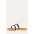 thumbnail image 4 of Bamboo T-Strap Pyramid Studded Slide Sandal 20477, 4 of 6