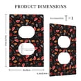 thumbnail image 3 of Haiem BBQ Pattern Decorative Wall Plates, 1-Gang 5.0" x3.0", Unbreakable Thermoplastic Faceplate Cover for Decorator Receptacle Outlet & Switch-Style S, 3 of 6