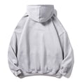 thumbnail image 3 of Lightweight Cotton Hoodies for Men Hooded Collar Drawstring Pullover Casual Fall Long Sleeve Sweatshirts with Pocket, 3 of 7