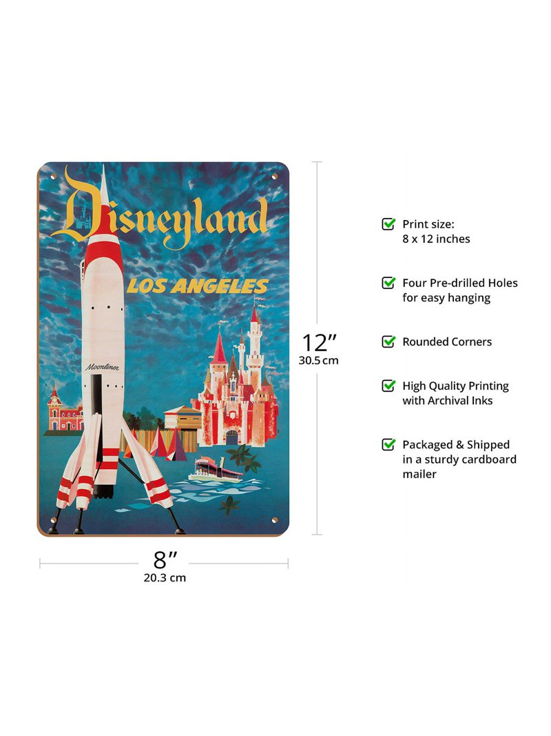 Disneyland Los Angeles - Tomorrowland - Vintage Travel Poster by