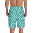 thumbnail image 3 of Naloa Aquamarine Glitter1 Men's Short Pajama Pants, Lounge Comfort Shorts with Elasticized Waistband and Side Pockets - XX-Large, 3 of 9