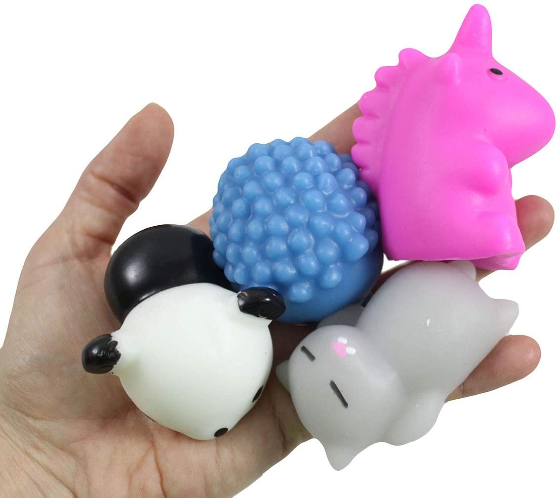 Curious Minds Busy Set Of 4 Mochi Squishy Animals Cute Kawaii 