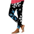thumbnail image 5 of Hvot&aat Women's Christmas Leggings High Waisted Winter Workout Pants Tummy Control Santa Claus Snowflake Print Gym Tights, 5 of 5