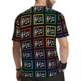 thumbnail image 3 of T Shirt For Men Running For Male Music Squares Fashion Rainbow Framed Summer Tee Shirt O Neck Aesthe, 3 of 7